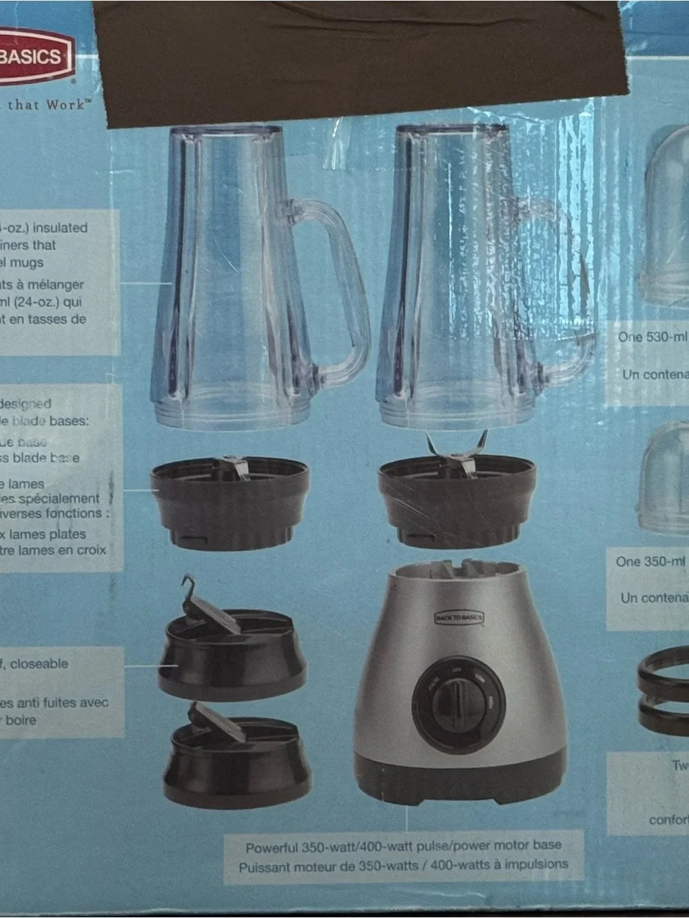 Asics Pink and White Personal Blender with Removable Cups